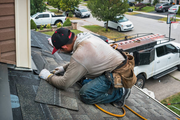 Professional Roofing technician working in Tafton, PA